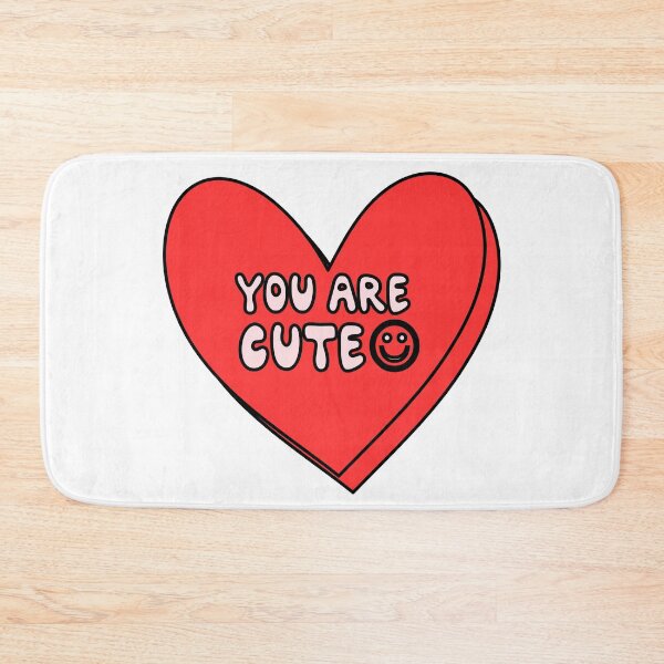 Item preview, you are cute - red heart valentines day quote candy - love core quotes designed and sold by Aesthetic Crew.