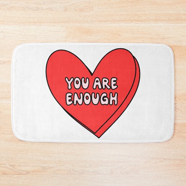 Item preview, you are enough - red heart valentines day quote candy - love core quotes designed and sold by Aesthetic Crew.