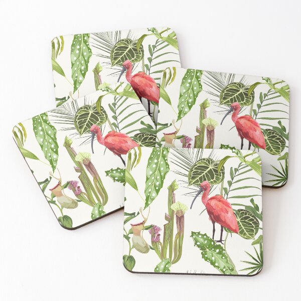 Item preview, Birds Scarlet Ibis in the thickets of a tropical rainforest. designed and sold by MatyKotiv.