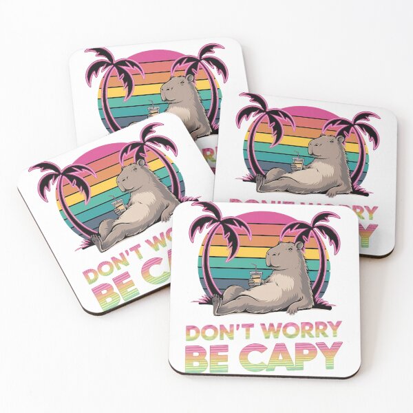 Item preview, Retro Don’t Worry Be Capy Cute Vintage Capybara - This funny and retro-inspired gift is perfect for capybara lovers, animal enthusiasts, and anyone who appreciates quirky humor and chill vibes! designed and sold by ZyziowskyArt.