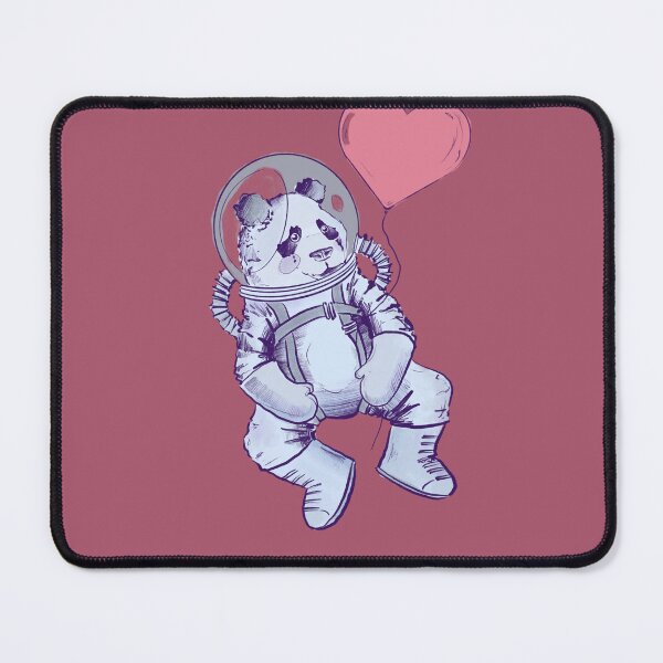 Artikelvorschau, Bezaubernder Panda-Kosmonaut im Weltraum mit herzförmigem Hintergrund entworfen und verkauft von Matoforma.