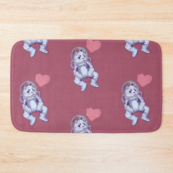 Item preview, Adorable Panda cosmonaut in space with heart shaped background designed and sold by Matoforma.