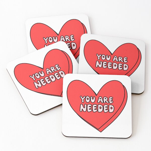 Item preview, you are needed - red heart valentines day quote candy - love core quotes designed and sold by Aesthetic Crew.