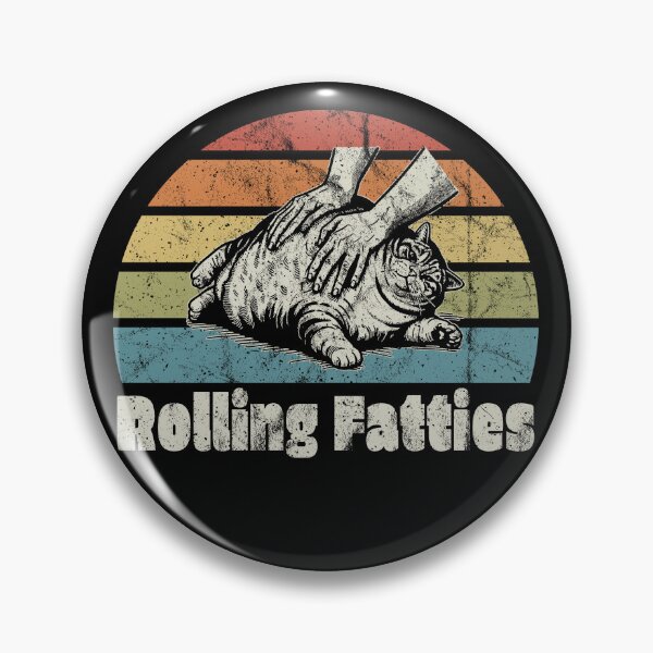 Item preview, Cat Rolling Fatties Classic Vintage Distressed Sunset designed and sold by revthreadsshop.