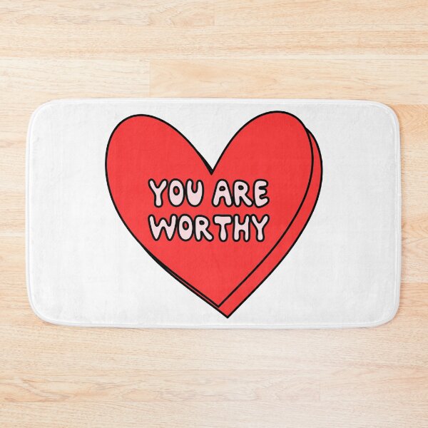 Item preview, you are worthy - red heart valentines day quote candy - love core quotes designed and sold by Aesthetic Crew.