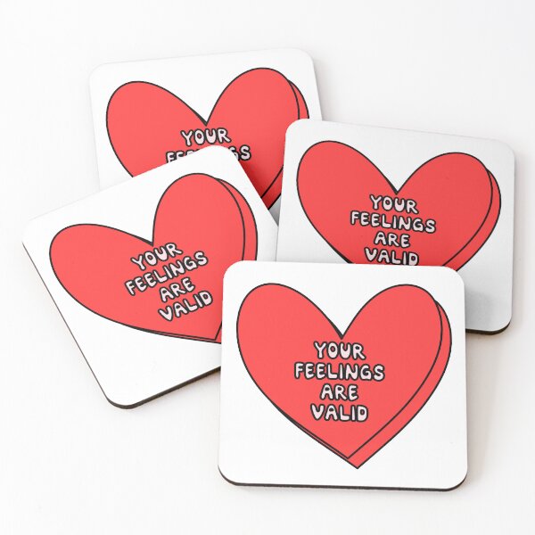 Item preview, your feelings are valid - red heart valentines day quote candy - love core quotes designed and sold by Aesthetic Crew.