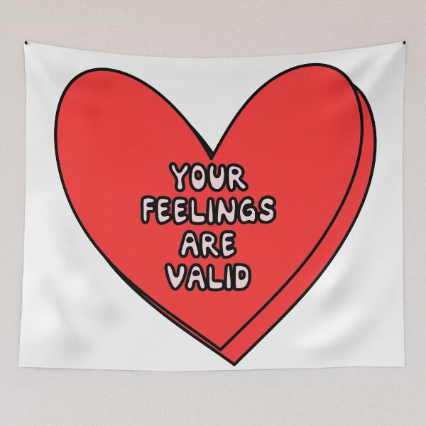 Item preview, your feelings are valid - red heart valentines day quote candy - love core quotes designed and sold by Aesthetic Crew.