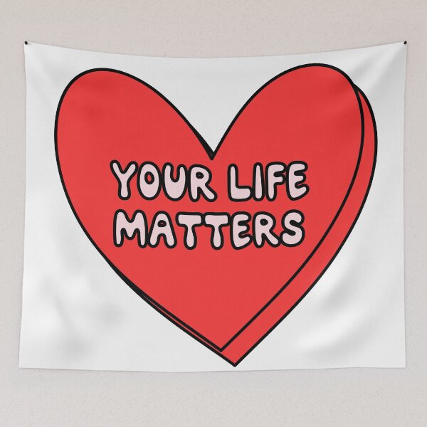 Item preview, your life matters - red heart valentines day quote candy - love core quotes designed and sold by Aesthetic Crew.