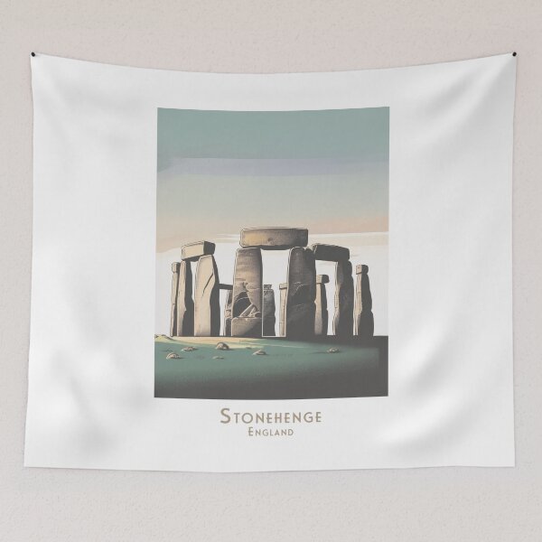 Item preview, Stonehenge Retro Vintage Illustration – Mystical Beauty of England designed and sold by pod24.
