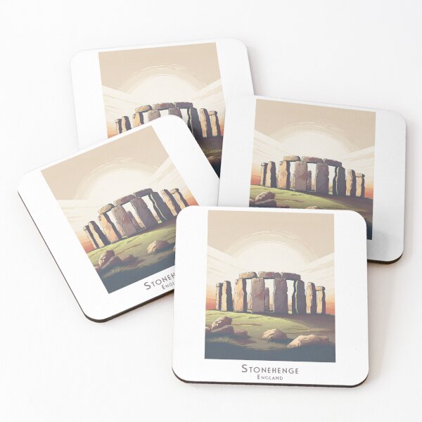 Item preview, Vintage Retro Stonehenge in Soft Sunlight – Magical Illustration of England designed and sold by pod24.