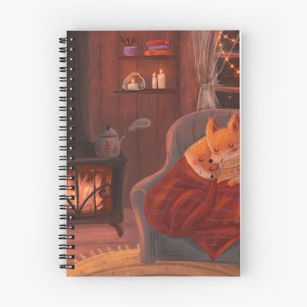 Item preview, A couple of cute foxes sitting in front of the fireplace designed and sold by volhakaliaha.