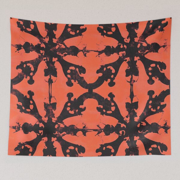 Item preview, Gothic Ornamental Black on Fiery Red Pattern designed and sold by my-sanity.
