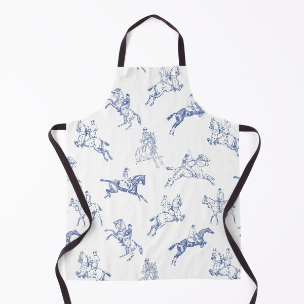 Item preview, Classic Vintage Chic Blue Equestrian Horse Riding Toile designed and sold by tanjica.