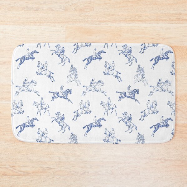 Item preview, Classic Vintage Chic Blue Equestrian Horse Riding Toile designed and sold by tanjica.