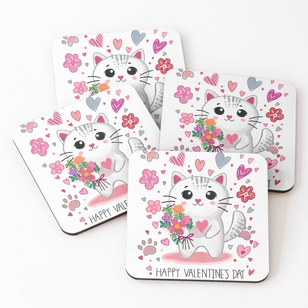 Item preview, Cute Cat Valentine’s card designed and sold by HappyHatty.