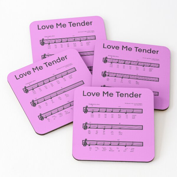 Item preview, LOVE ME TENDER Music with PINK background designed and sold by MonicaArtist.