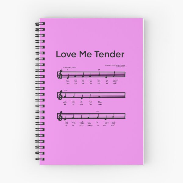 Item preview, LOVE ME TENDER Music with PINK background designed and sold by MonicaArtist.