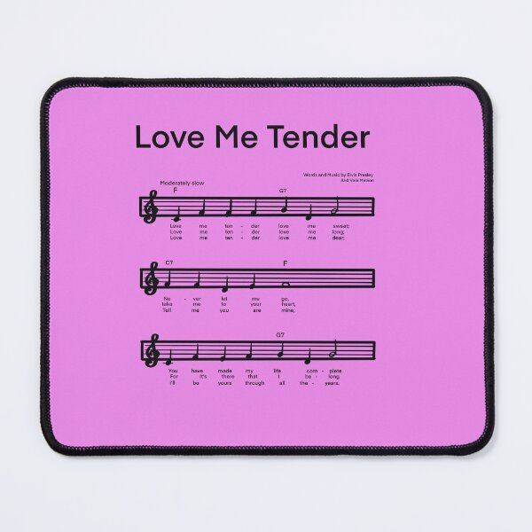 Item preview, LOVE ME TENDER Music with PINK background designed and sold by MonicaArtist.