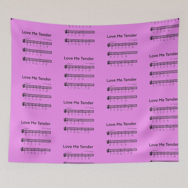 Item preview, LOVE ME TENDER Music with PINK background designed and sold by MonicaArtist.