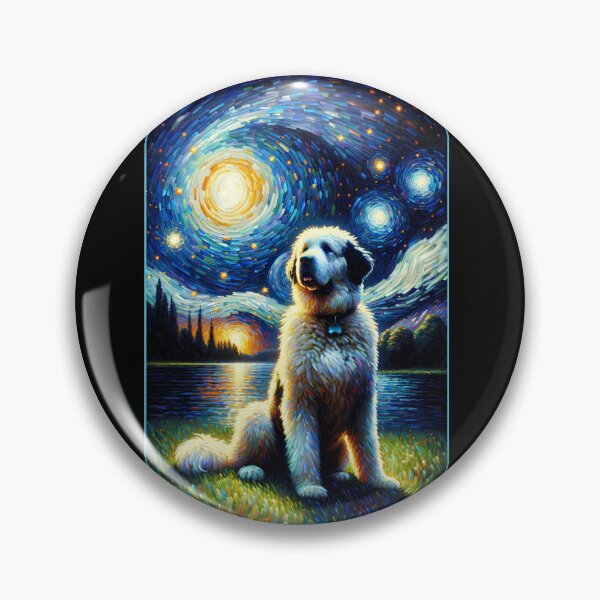 Item preview, Surreal Starry Night Akbash Dog Lover designed and sold by Kimberley King Art  King Art.