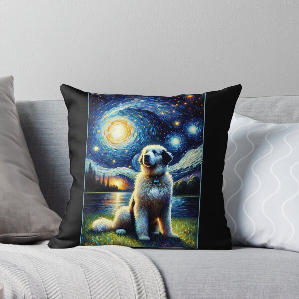 Item preview, Surreal Starry Night Akbash Dog Lover designed and sold by Kimberley King Art  King Art.