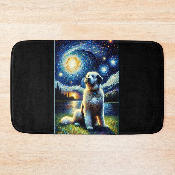 Item preview, Surreal Starry Night Akbash Dog Lover designed and sold by Kimberley King Art  King Art.