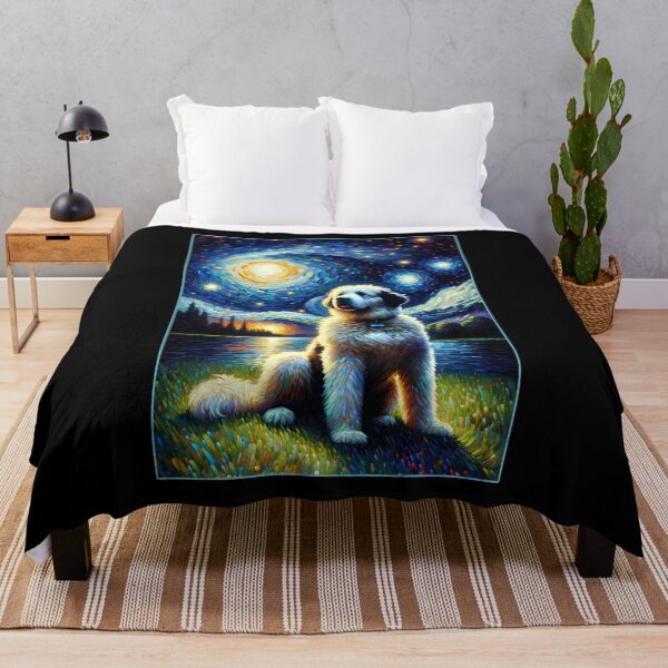 Item preview, Surreal Starry Night Akbash Dog Lover designed and sold by Kimberley King Art  King Art.