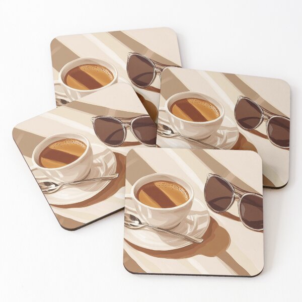 Item preview, Coffee and Sunglasses - Summer Relaxation Moment designed and sold by NathalieTecher.
