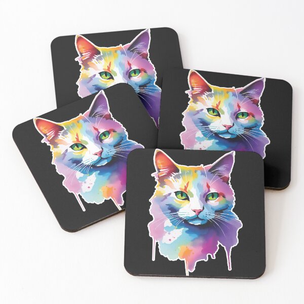Item preview, Watercolor Cat With Drips designed and sold by trobby-inc.