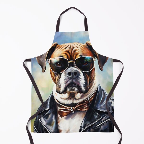 Item preview, Vintage Dog Art: Boxer Stud with Sunglasses Portrait | Animal Art | Oil Painting | Animal Portrait designed and sold by UnhingedBird.