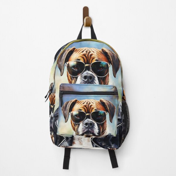 Item preview, Vintage Dog Art: Boxer Stud with Sunglasses Portrait | Animal Art | Oil Painting | Animal Portrait designed and sold by UnhingedBird.