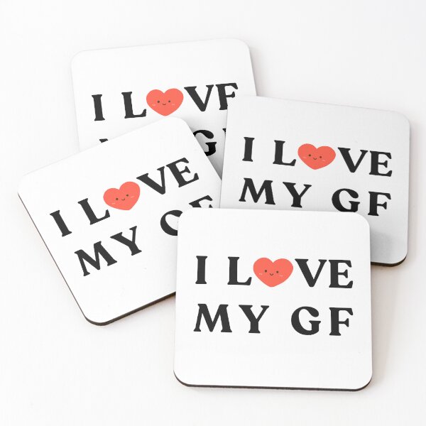 Item preview, I love my gf - black text designed and sold by YQvibe Studio.