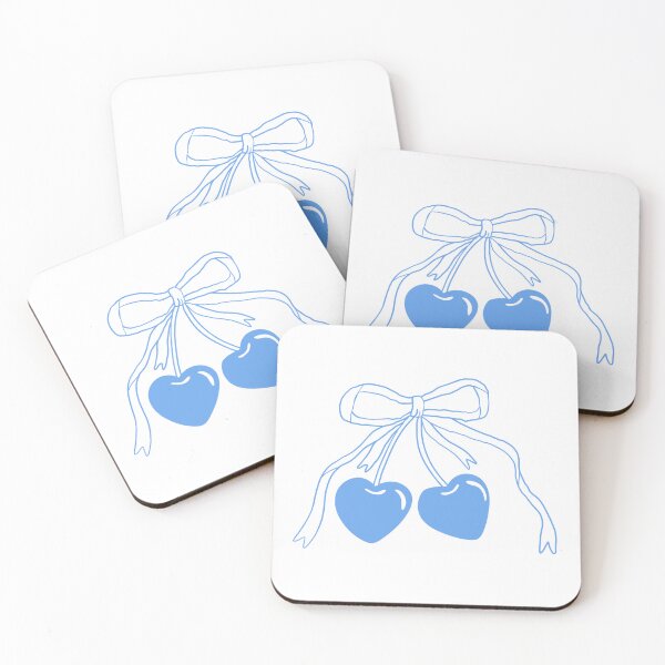 Item preview, Blue cherries with bow. Coquette. designed and sold by CoCoArt-Ua.
