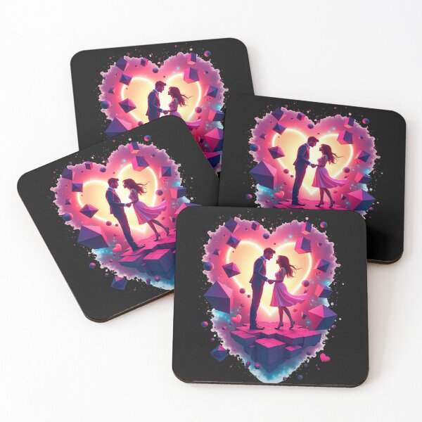 Item preview, Romantic Love Couple with Heart Background Digital Art designed and sold by tarzbol.