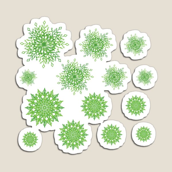 Artikelvorschau, Grüne schneeflockenartige Blüten entworfen und verkauft von KwangCB.