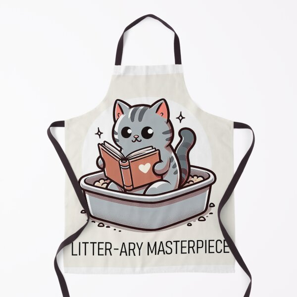 Item preview, Litter-ary Masterpiece: Cute and Funny Cat Design designed and sold by MIDesign.