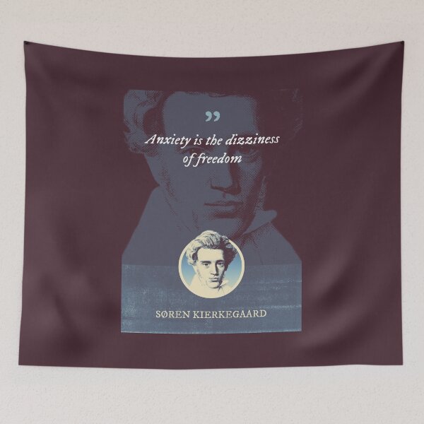Item preview, Søren Kierkegaard - Anxiety is the dizziness of freedom designed and sold by Syahrasi.