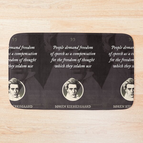 Item preview, Søren Kierkegaard - People demand freedom of speech as a compensation for the freedom of thought which they seldom use designed and sold by Syahrasi.