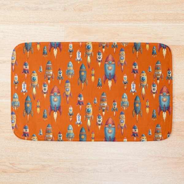 Item preview, Space Race - Vintage Rocket Ships Collection Art (Orange) designed and sold by TheSillySartor.