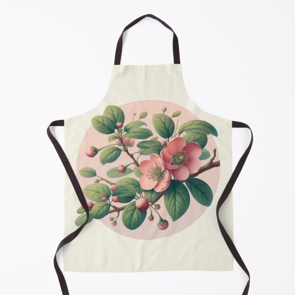 Item preview, Botanical - Elegant Japanese Quince Pink Blossom Botanical Art by heidiannemorris designed and sold by FOLK ART FUSION by heidiannemorris.
