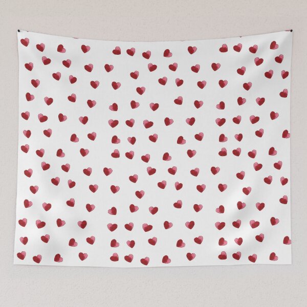 Item preview, Red Valentine Heart-white pattern 19 designed and sold by StudioViArt.