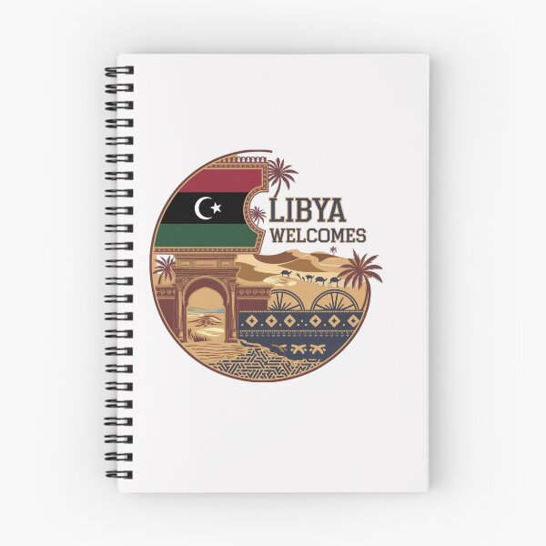Item preview, Libya Welcomes Flag Map Tripoli, Benghazi, Sahara desert designed and sold by AnimalsDH305.
