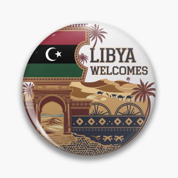 Item preview, Libya Welcomes Flag Map Tripoli, Benghazi, Sahara desert designed and sold by AnimalsDH305.