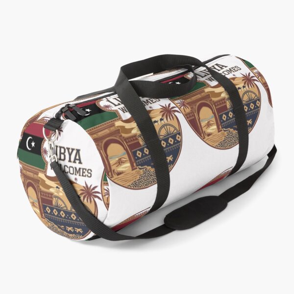 Item preview, Libya Welcomes Flag Map Tripoli, Benghazi, Sahara desert designed and sold by AnimalsDH305.