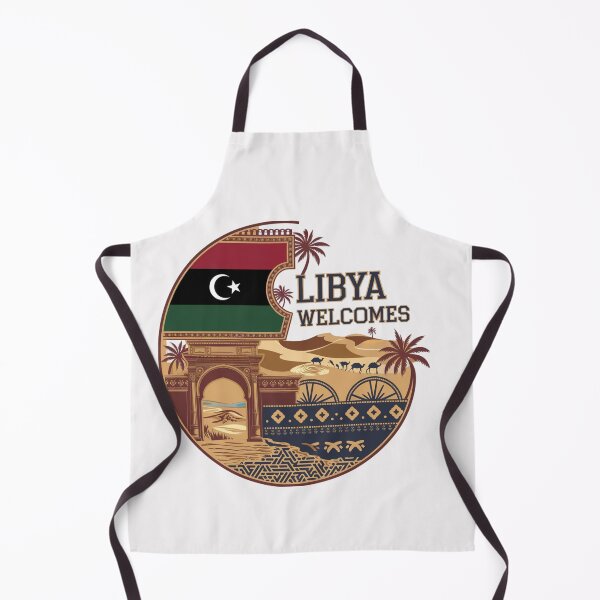 Item preview, Libya Welcomes Flag Map Tripoli, Benghazi, Sahara desert designed and sold by AnimalsDH305.