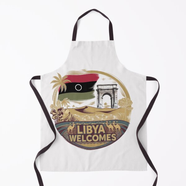 Item preview, Libya Welcomes Flag Map Tripoli, Benghazi, Sahara desert designed and sold by AnimalsDH305.