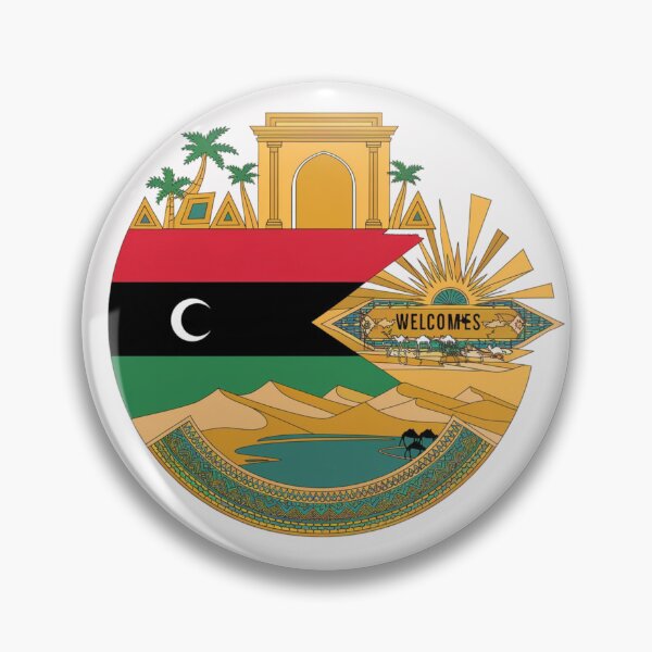 Item preview, Libya Welcomes Flag Map Tripoli, Benghazi, Sahara desert designed and sold by AnimalsDH305.