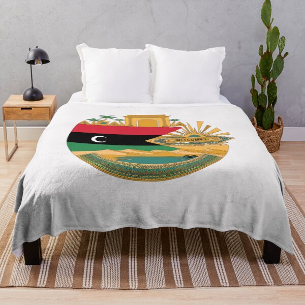 Item preview, Libya Welcomes Flag Map Tripoli, Benghazi, Sahara desert designed and sold by AnimalsDH305.