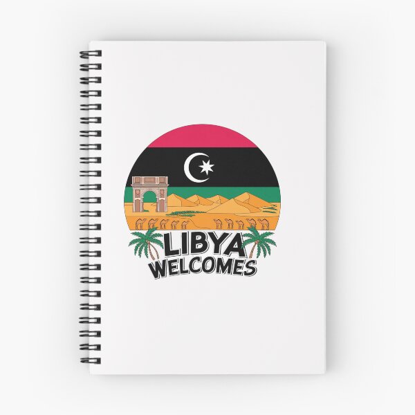 Item preview, Libya Welcomes Flag Map Tripoli, Benghazi, Sahara desert designed and sold by AnimalsDH305.