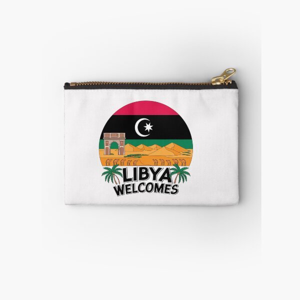 Item preview, Libya Welcomes Flag Map Tripoli, Benghazi, Sahara desert designed and sold by AnimalsDH305.
